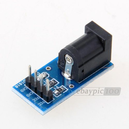 DC Power Adapter Plate Apply Module Pinboard Circuit Board Black+Blue