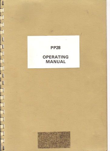 STAG PP28 EPROM &amp; EEPROM PROGRAMMER OPERATING MANUAL