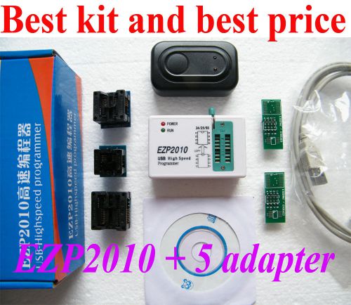 Best sets suit for all 24 25 93 flash ezp2010 usb programmer + 5 adapters socket for sale