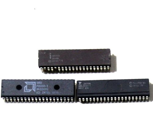 8088 &amp; 8080 Microprocessors Qty-3 Intel AMD Fujitsu