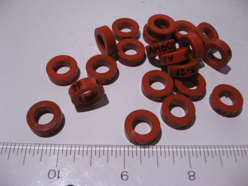 Lot of 20 Torroid Core Plastic coated Ferrite 9/16 OD x 3/16 - USED Pulls
