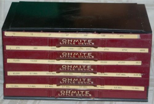 Vintage 5 Drawer Little Devils Ohmite Resistors Cabinet
