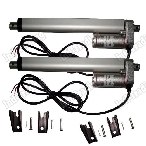 2x 8&#034; electric linear actuators stroke 250mm=10inch/12v/1500n=150kg 330lbs load for sale