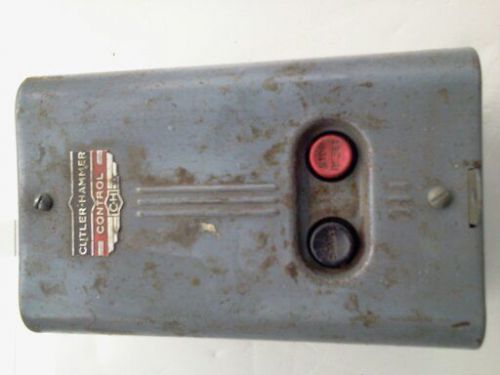 Cutler hammer magnetic ac starter model 6-1-3 with start/stop and nema size 0 for sale