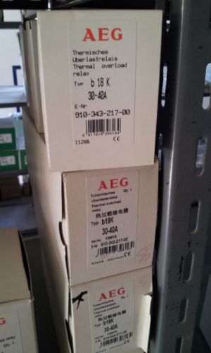AEG B18K 30-40A THERMAL OVERLOAD RELAY 910-343-217-00
