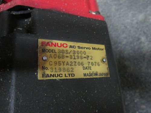 Fanuc Servo Motor A06B-3198-72 A06B319872   Model 30S / 3000
