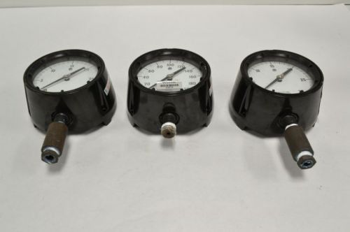 Lot 3 ashcroft duragauge 0-30 psi pressure gauge 1/2in npt 4in dial b213568 for sale