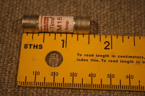 Mfz otm15 250v midget fuse; fast acting, otm; 250 vac; 15 amp (package of 10) for sale