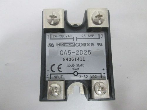 New crouzet ga5-2d25 solid state relay 3-32d-ac 24-280v-ac 25a amp d294695 for sale