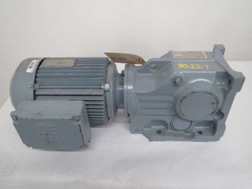 Sew eurodrive ka67 30.22:1 gear 3hp 330/575v-ac 57rpm electric motor b367497 for sale