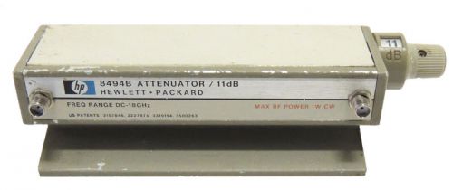 Agilent hp 8494b step attenuator dc-18ghz 11db 1w cw sma with stand / warranty for sale