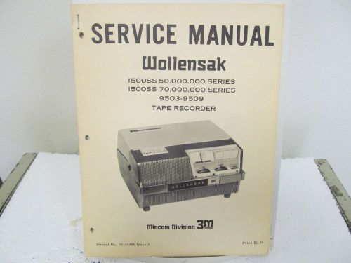 Wollensak (Minnesota Mining) 1500SS Tape Recorder Service Manual w/schem