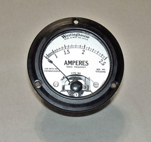 Vintage Westinghouse Radio Frequency 0-2.5A Ammeter USA