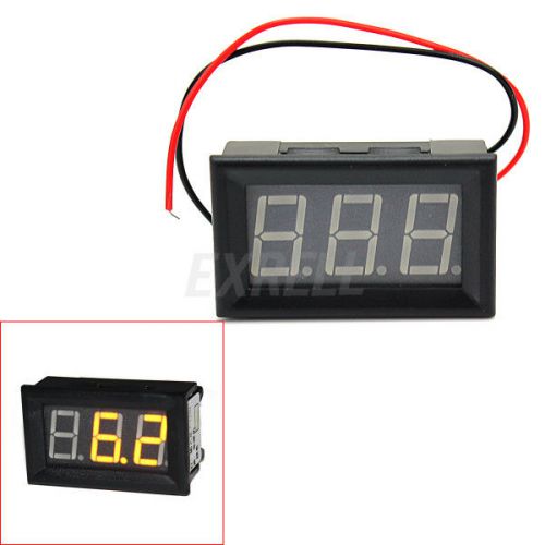 Plastic Mini Yellow LED Digital Display Volmeter Voltage Meter DC 5V To 120V