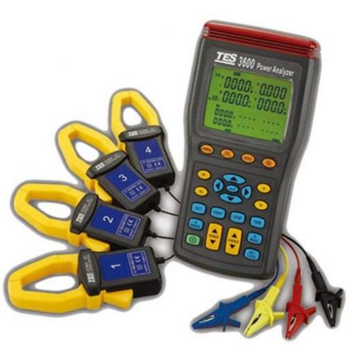 True rms 3-phase 4-wire power harmonic meter analyzer 4pcs current clamp rs232 for sale