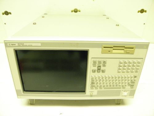 Agilent hewlett packard hp 16702a logic analysis system with floppy for parts for sale