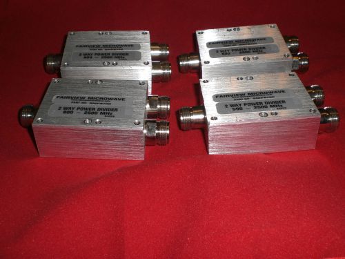 Smp-8750 2 way power divider from 800 to 2500 mhz fairview mircowave for sale