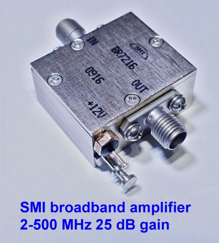 New 25 dB wideband  amplifier. 2-500 MHz. Tested and guaranteed. Ships free.