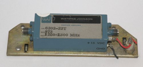 Cascade amplifier type: 6202-22t watkins johnson 1250-1300 mhz for sale