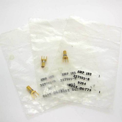 3 new amp 227603-5 coaxicon pcb rf micromini socket for sale