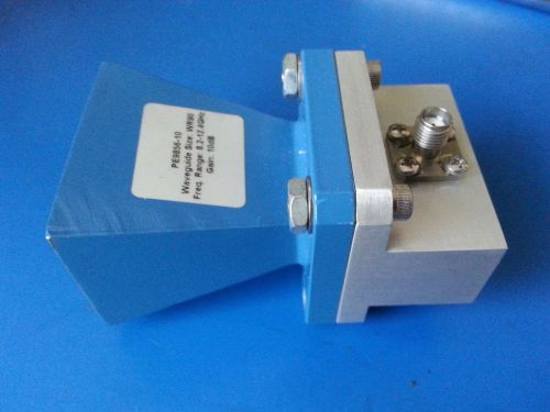 Microwave wr90 8-12ghz horn antenna waveguide + transition coax sma flange adapt for sale