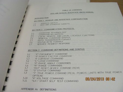 CALIFORNIA INSTRUMENTS MANUAL KBT3-35-C-1544: Programmable AC Pwr Supply # 18317