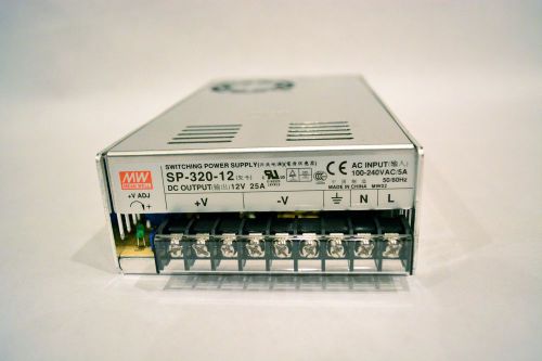 Mean well sp-320-12 power supply ac to 12vdc switching enclosed power supply, ul for sale