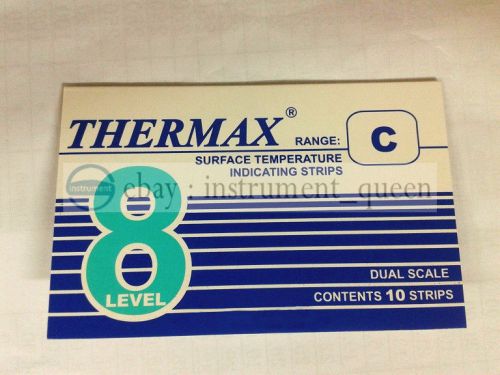 Tmc 10 strips thermax temperature label 8 level range c 116-154°c/241-309°f for sale