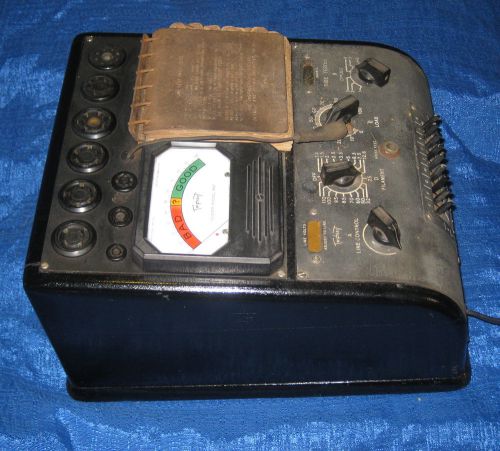 Triplett 1621 Tube Tester As-Is for parts Good meter  some  corroded sockets,