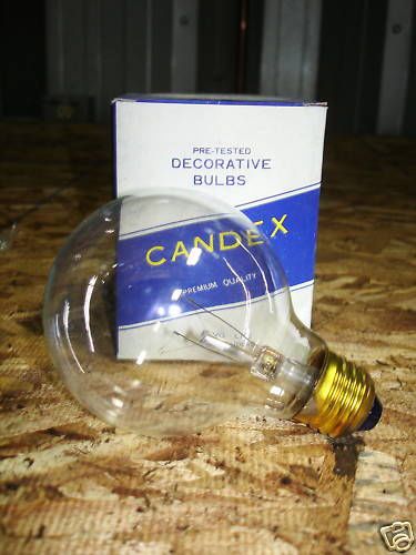 10 CANDEX G-25 120V 25W Med Base Globe Bulb-NEW-LOT