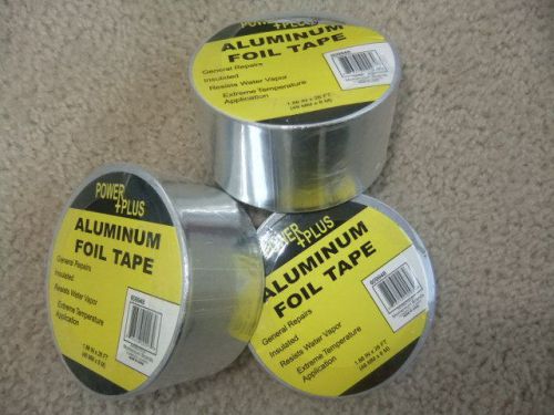 3 ROLLS  All Purpose Self Adhesive Aluminum Foil Tape 1.88 in X 26 FT Wide Each