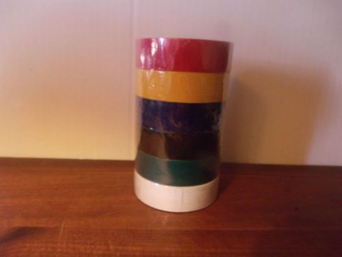 6 different colored 3/4&#034; rolls of electrical vinyl tape,60&#039; each roll,by grip for sale