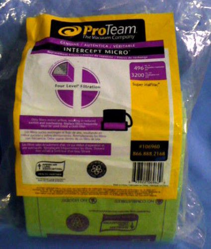ProTeam Super HalfVac HEPA Intercept Micro Vaccum Filters #106960 -10pk 496 sqin