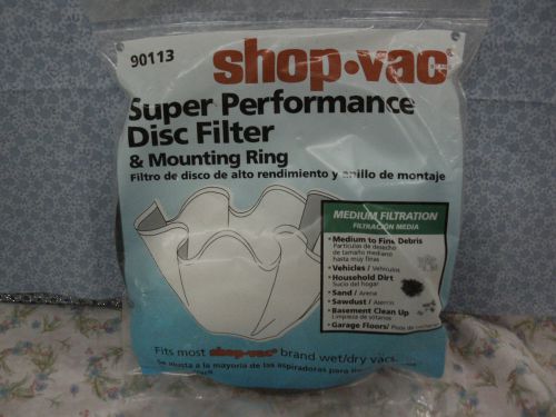 SHOP VAC, Super Performance Disc Filter &amp; Mounting Ring Fits Most Shop Vac units