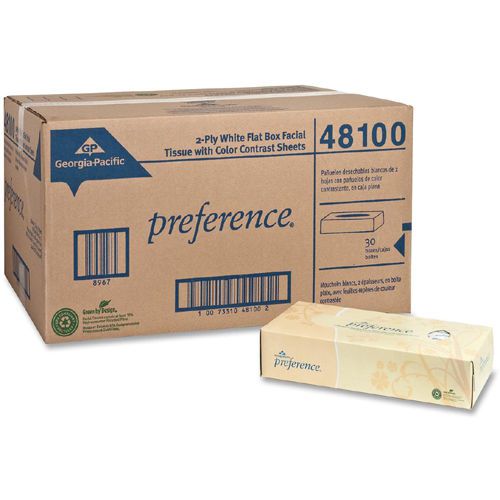Georgia-Pacific Preference Facial Tissue - 100 Sheets Per Box - 30 / Carton