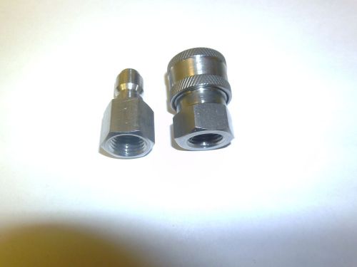 Pressure washer  quick coupler set 1/4&#034;   5500 psi 303 stainless steel for sale