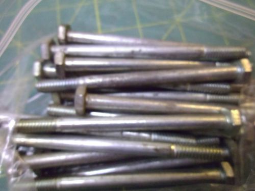 1/4-20 x 3 7/16&#034; hex head cap screws bolts grade 5 (qty 24) #2379a for sale