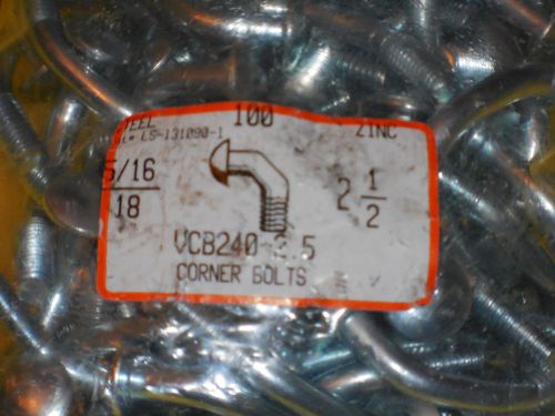 100 NEW VCB240-2.5 CORNER BOLTS FOR SQUARE POST LARGER THAN 2&#034; FREE SHIPPING!!!
