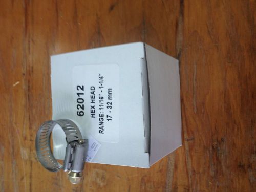 Standard hose clamps, 11/16&#034; - 1-1/4&#034; sae 12 - 10 per package for sale