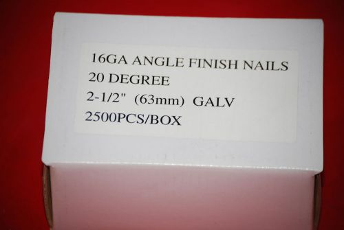 2-1/2&#034; 16 Gauge Angled Finish Nails for Paslode &amp; DeWalt Nailers 2500/Box