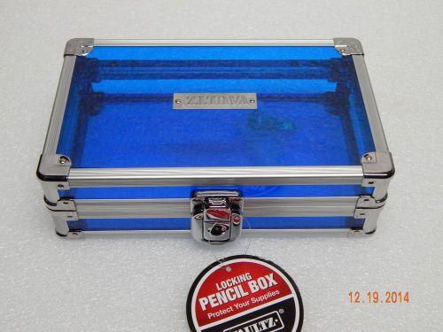 Ideastream vaultz pencil box with key lock clear glass for sale