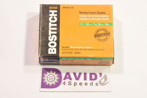 Bostitch narrow crown staples - sx50351-1/4g - 3000 staples for sale