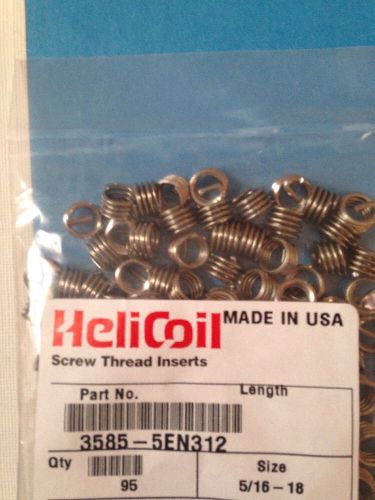 Helicoil inserts  part #3585-5en312 sealed bag of 95 pieces 5/16-18 for sale