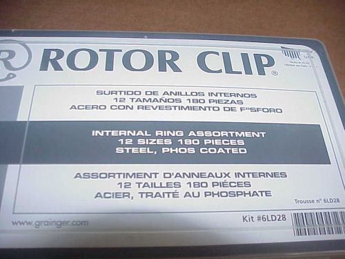 Int retain ring assortment , 180 piece , 12 different sizes for sale