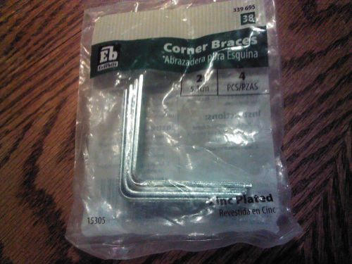1 bag of 4 Everbilt Corner Braces 2&#034;x2&#034;x5/8&#034;