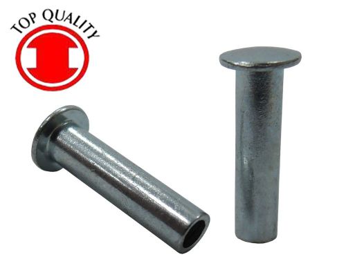 Steel Zinc Oval Head Semi-tubular Rivets - 1/8&#034;X1/8&#034; OHTR180180