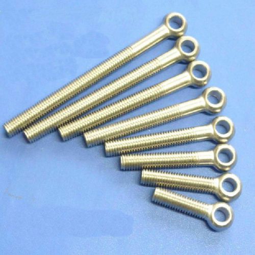 Lot 10 metric m6*45 mm 201 stainless steel eyelet bolt for sale
