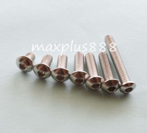 200pcs metric thread m4*10 stainless steel button head allen screws bolts for sale