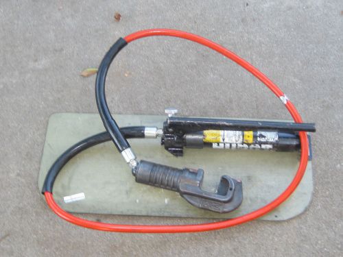 Hurst jaws of life hydraulic hand pump &amp; steering wheel cutter model # 19748h for sale