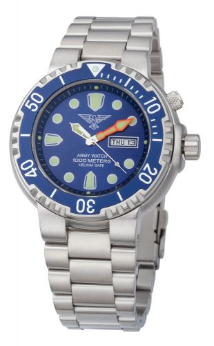 German army watch, diver watch, professional, 1000 m, helium valve, day &amp; date for sale